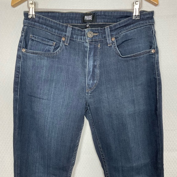 PAIGE Lennox “Cellar” Dark Blue Luxury Jeans Mens 34 x 31 NWOT Slim Straight Leg - Picture 2 of 7